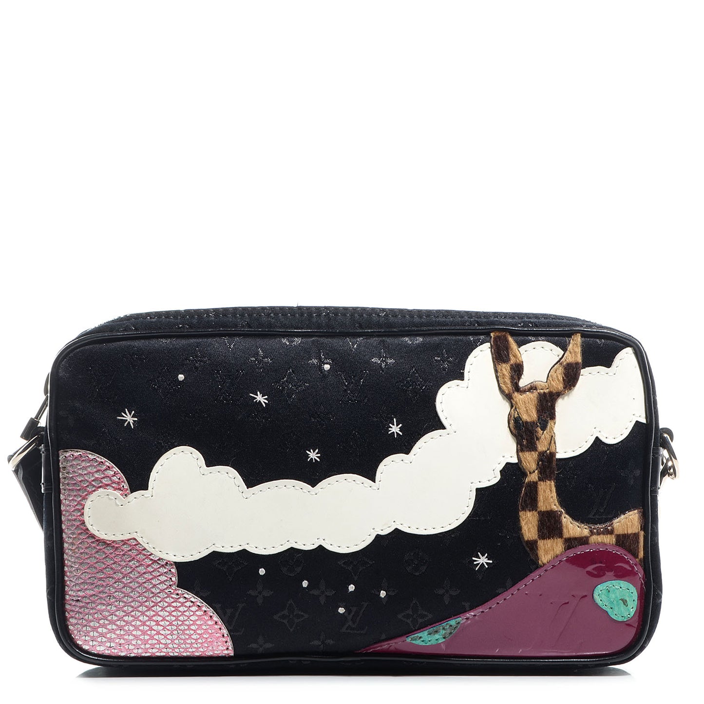 Satin Mini Monogram Conte De Fees Pochette Black