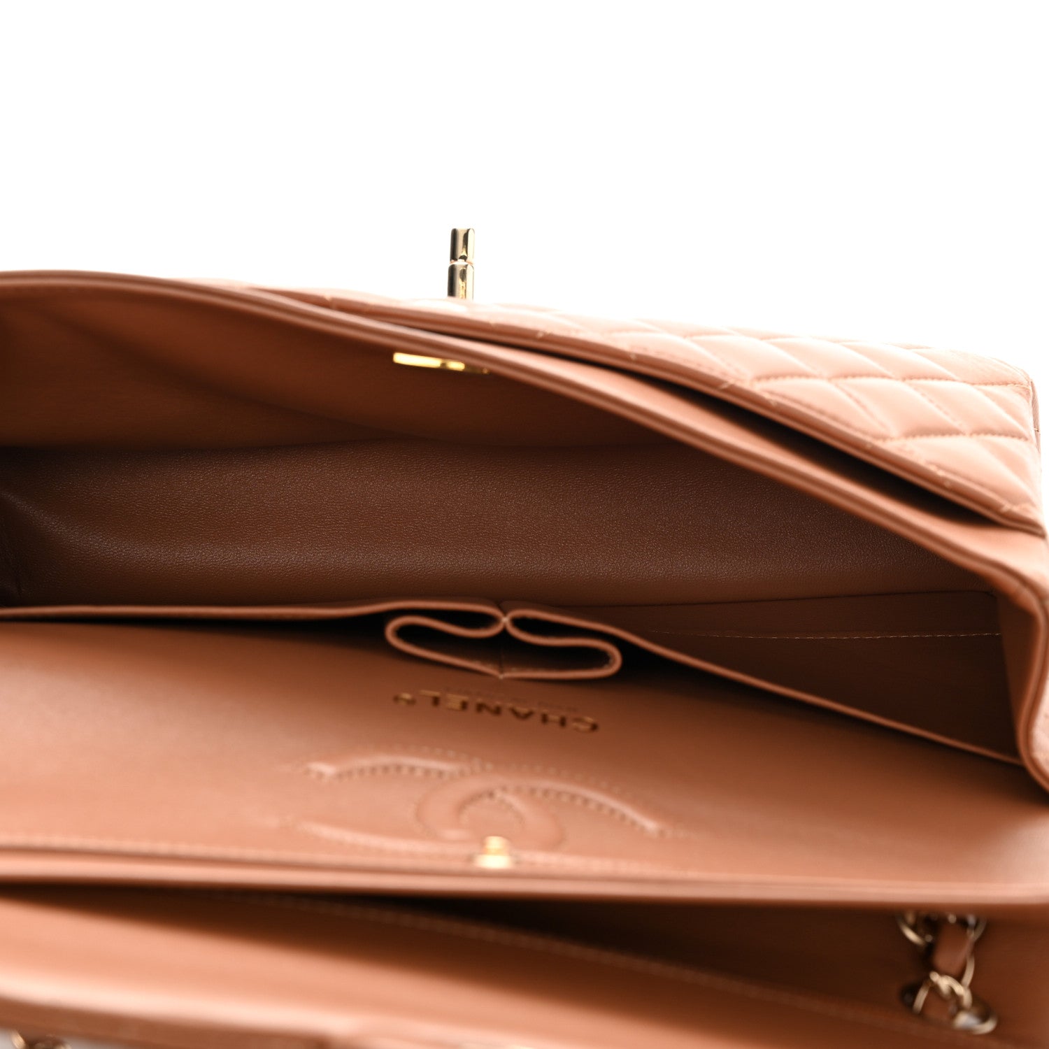 Chanel Lambskin Quilted Medium Double Flap Brown 5 of 11