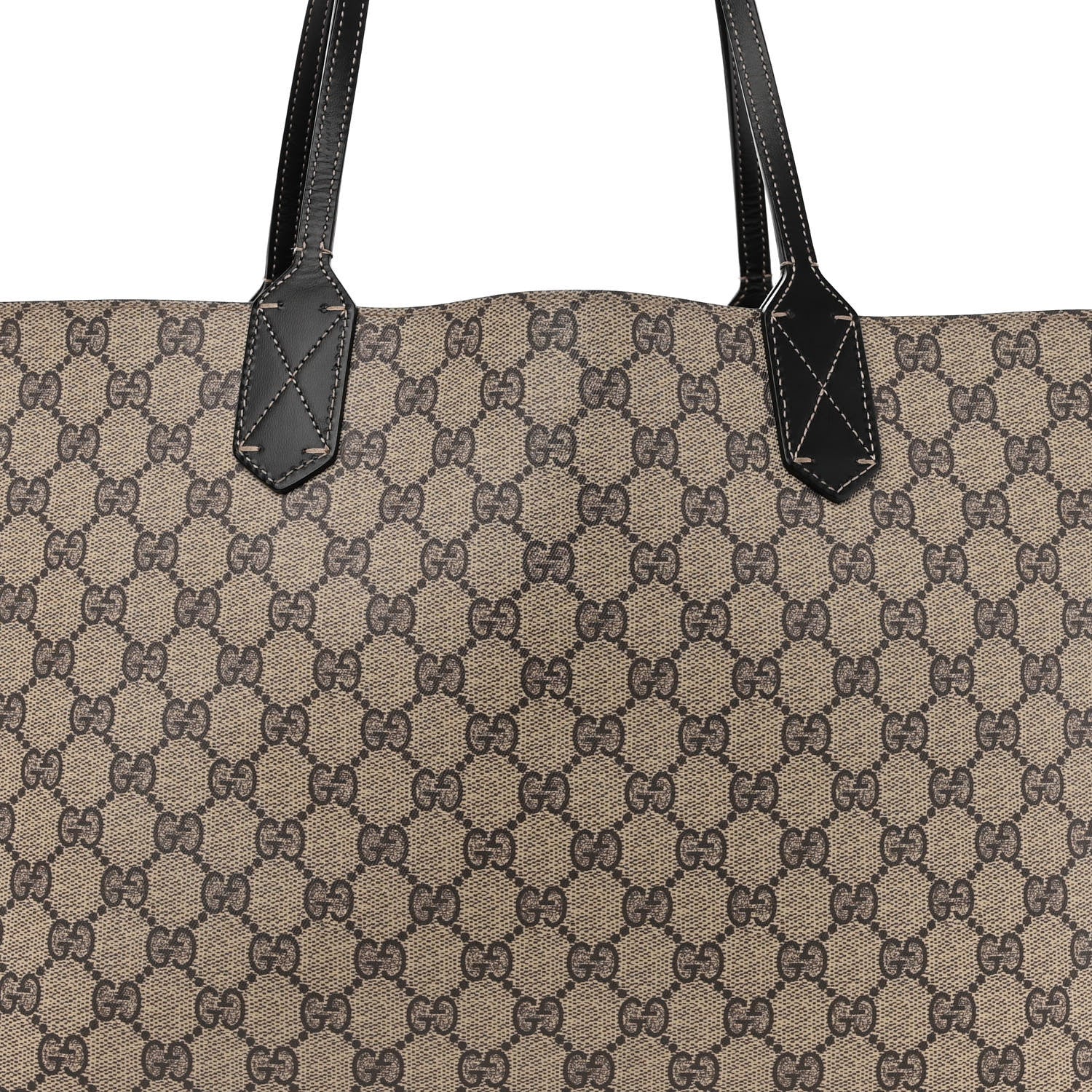 Gucci Calfskin GG Supreme Monogram Medium Reversible Tote Black 6 of 16