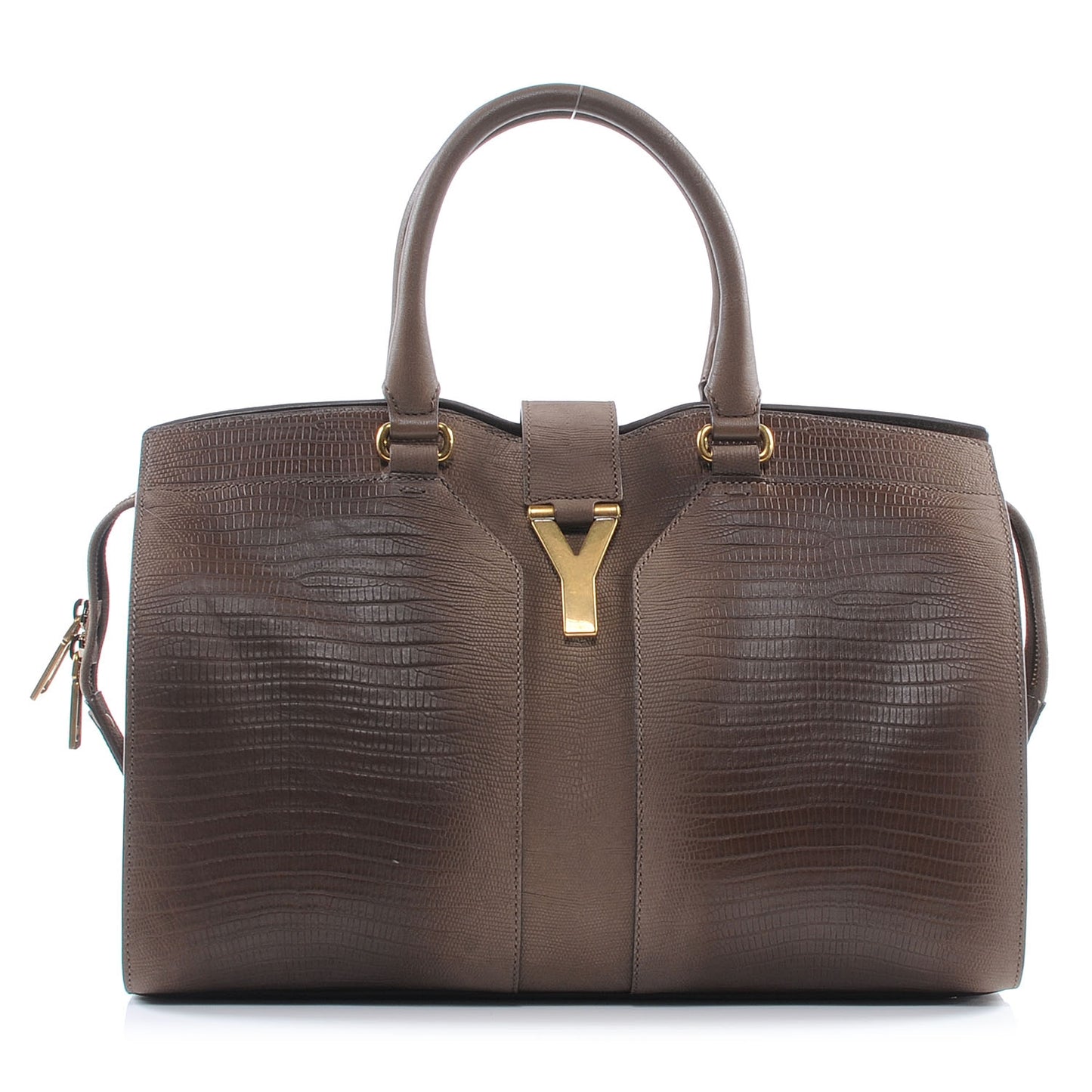 Leather Lizard Effect Cabas ChYc Medium Brown