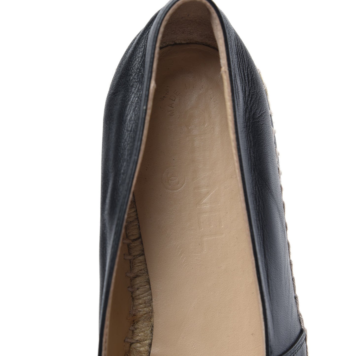 Lambskin CC Espadrilles 40 Black