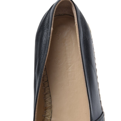 Chanel Lambskin CC Espadrilles 40 Black 6 of 10