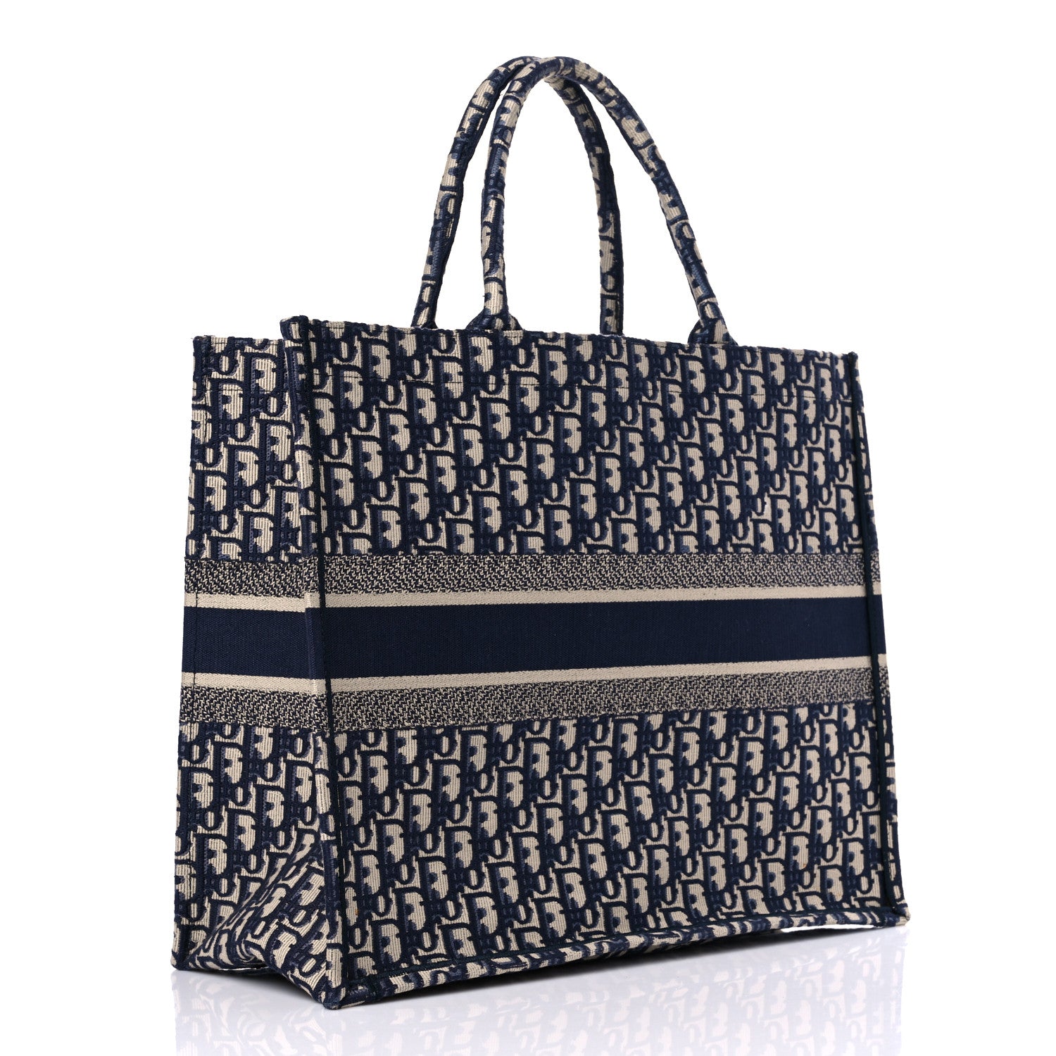 Christian Dior Oblique Large Book Tote Blue Multicolor 3 of 11