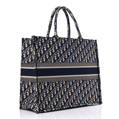 Christian Dior Oblique Large Book Tote Blue Multicolor 3 of 11