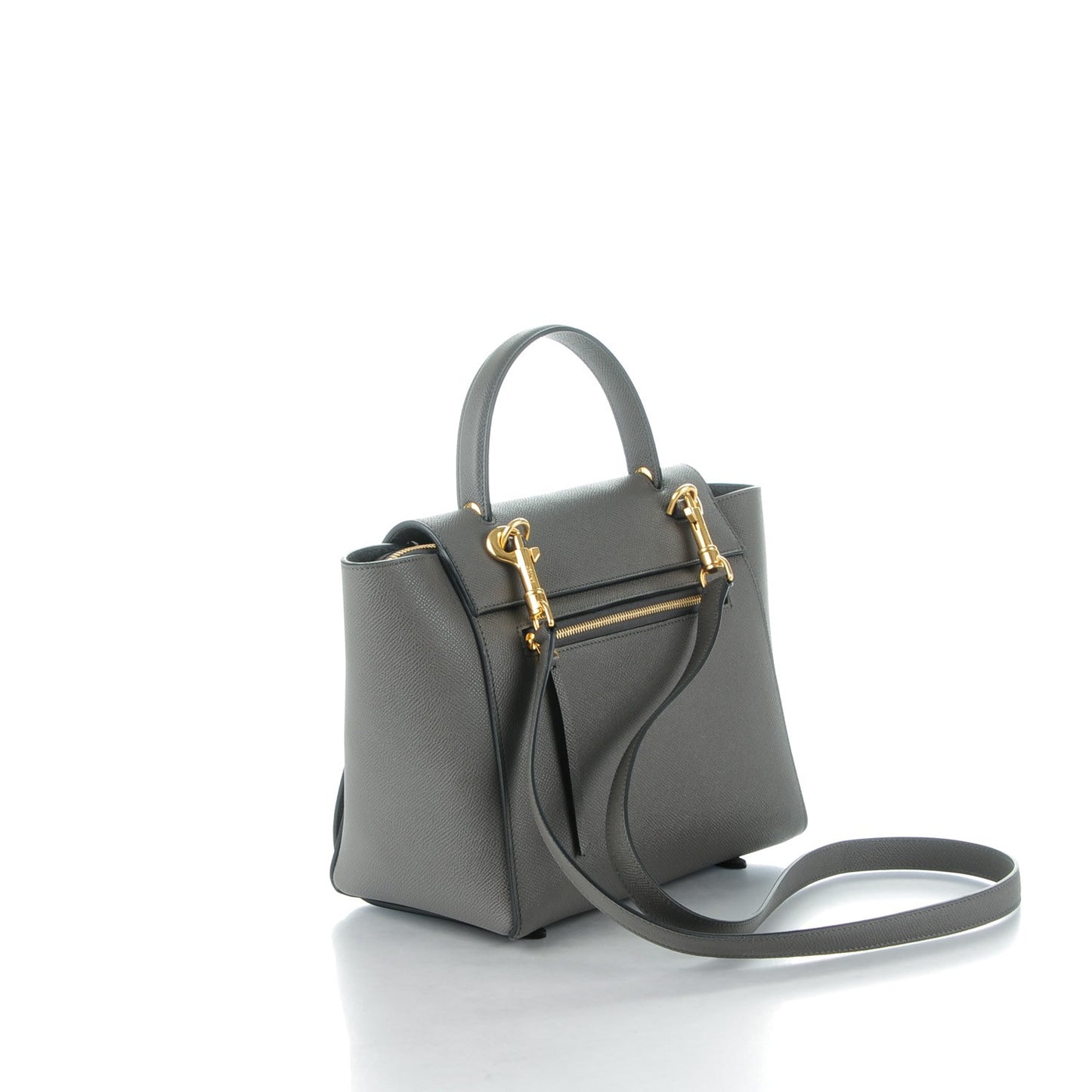 Baby Grained Calfskin Micro Belt Bag Grey