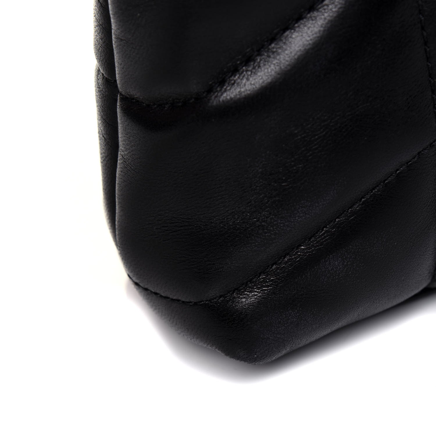 Saint Laurent Lambskin Monogram Loulou Puffer Pouch Clutch Black 16 of 17