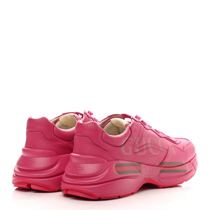 Gucci Calfskin Logo Mens Rhyton Sneakers 9 Box Pink 4 of 11