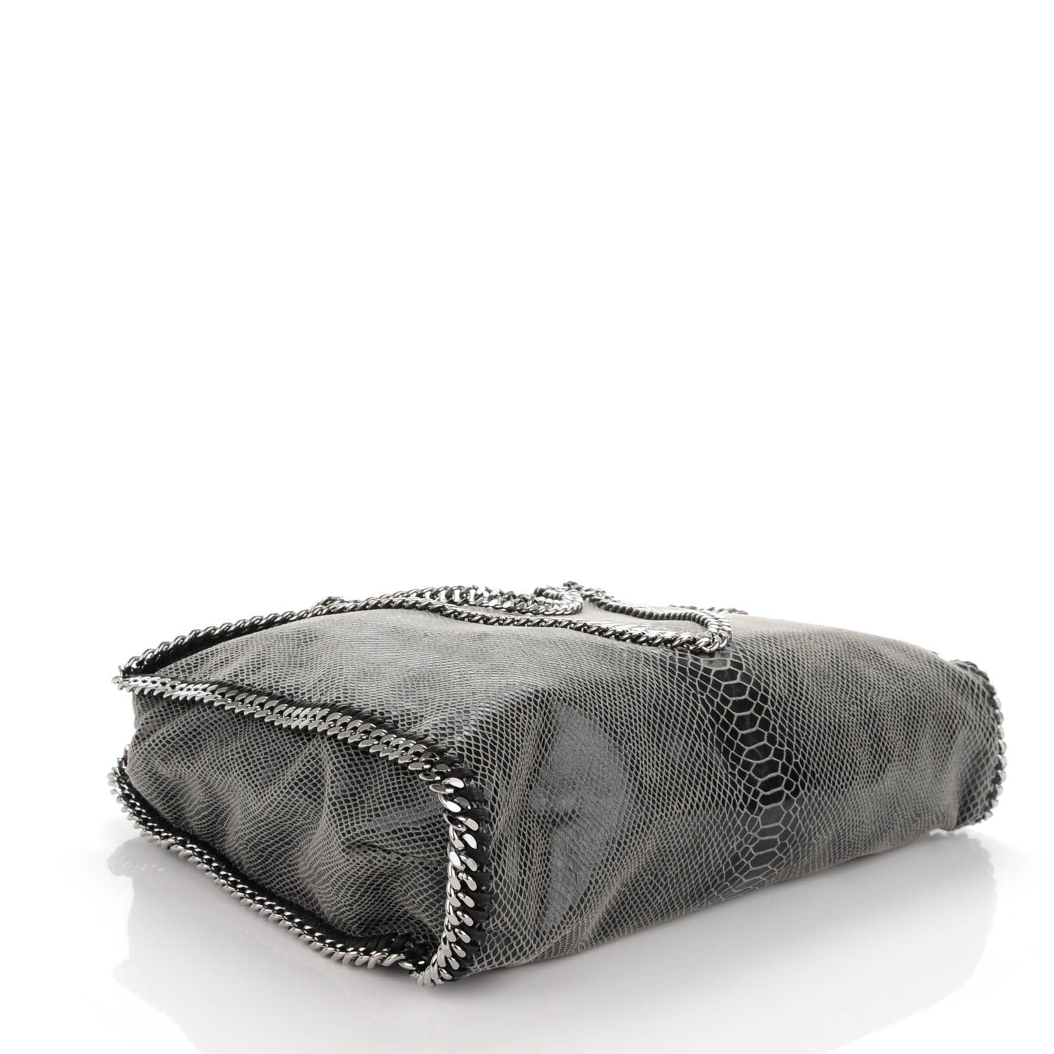 Stella McCartney Eco Python Embossed Big Falabella Tote Grey 4 of 6