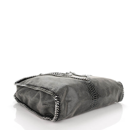 Stella McCartney Eco Python Embossed Big Falabella Tote Grey 4 of 6