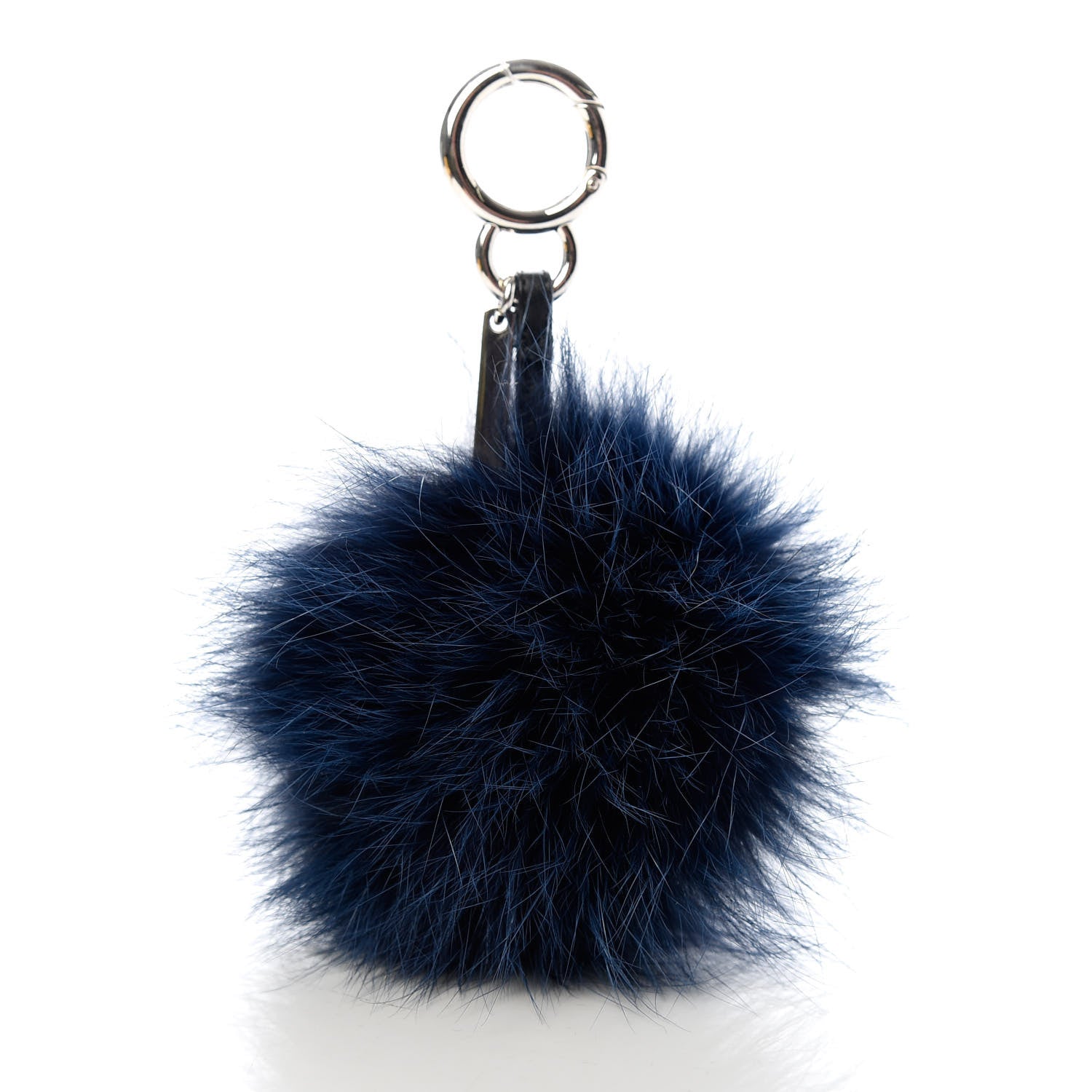 Fendi Rabbit Fox Mink Fur Freak Monster Bag Bug Charm Dark Red Navy 2 of 4