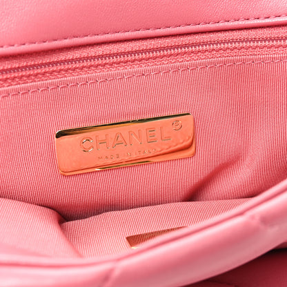 Chanel Lambskin Quilted Medium Chanel 19 Flap Pink 6 of 10