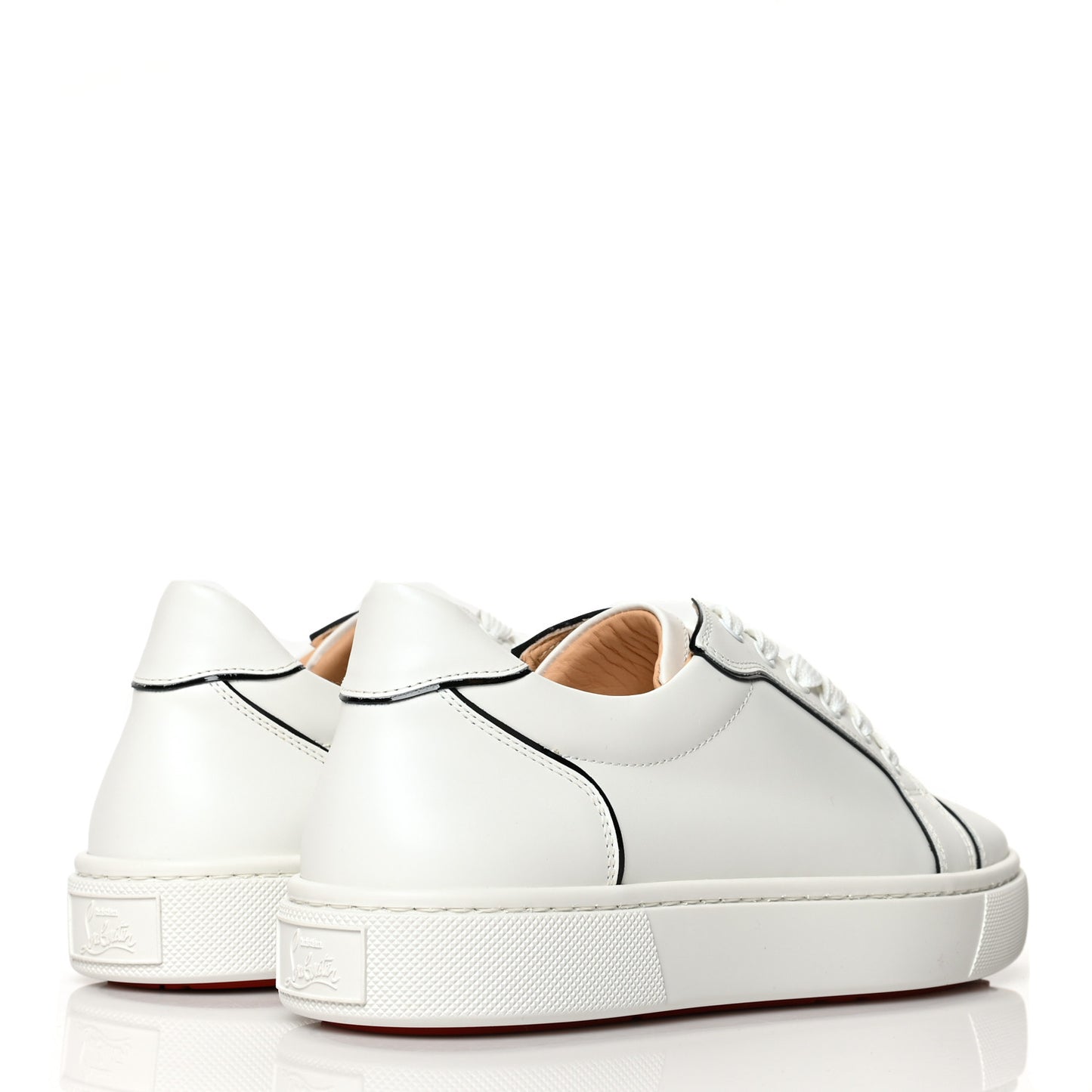 Calfskin Patent Vieirissima Flat Sneakers 40 White Black