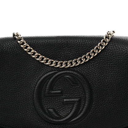 Gucci Pebbled Calfskin Medium Soho Flap Crossbody Black 8 of 11