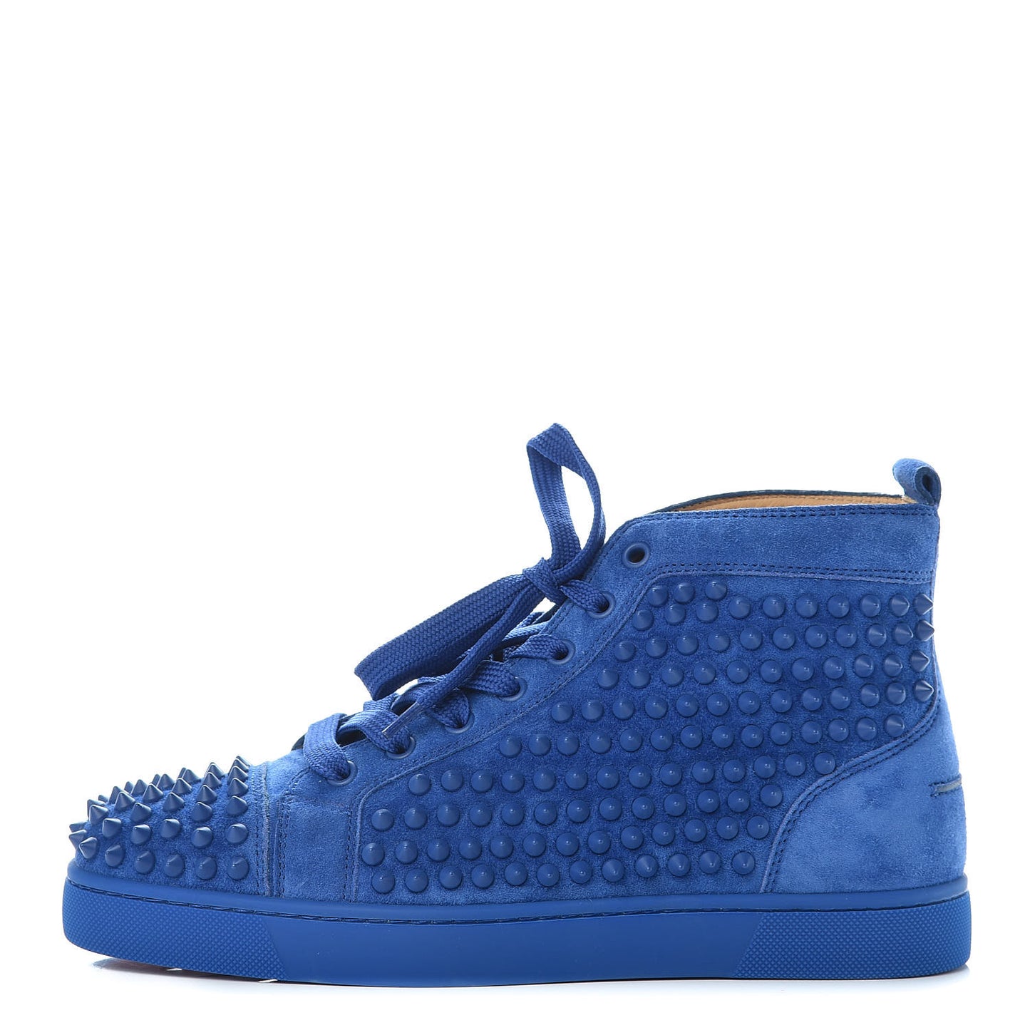 Suede Mens Louis Spikes Flat Sneakers 39 Azzurro