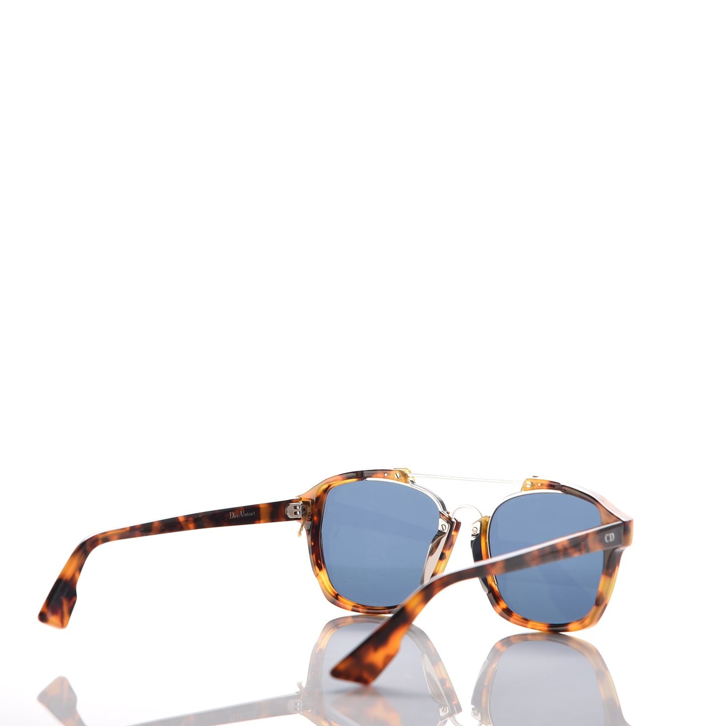 Abstract Square Mirrored Sunglasses Spotted Havana