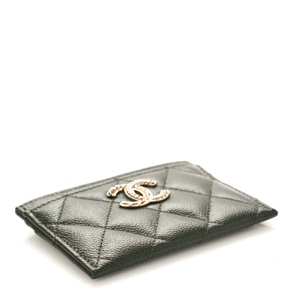 Chanel Caviar Quilted Multi Chain Card Holder Green 4 of 10