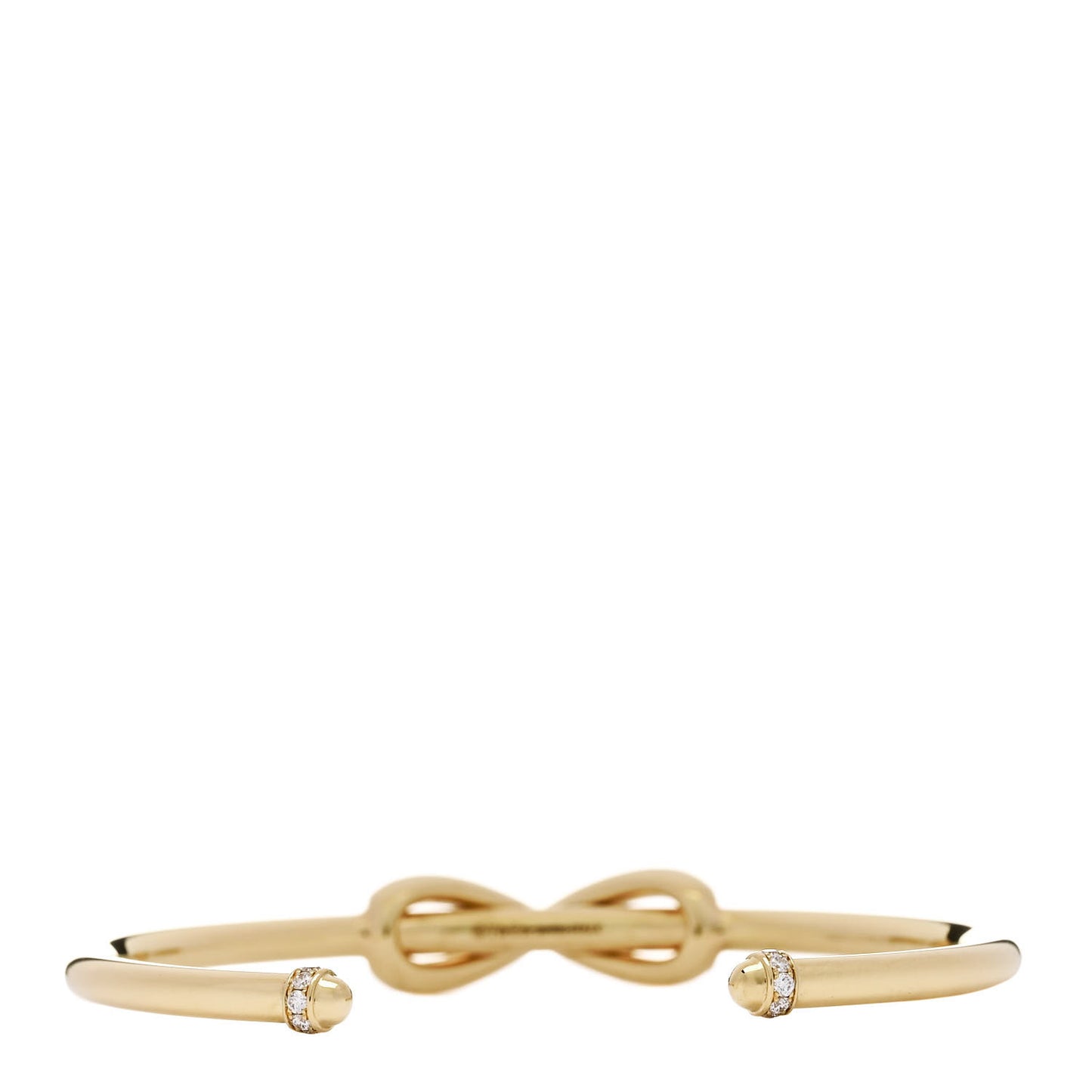 18K Yellow Gold Diamond Infinity Cuff Bracelet