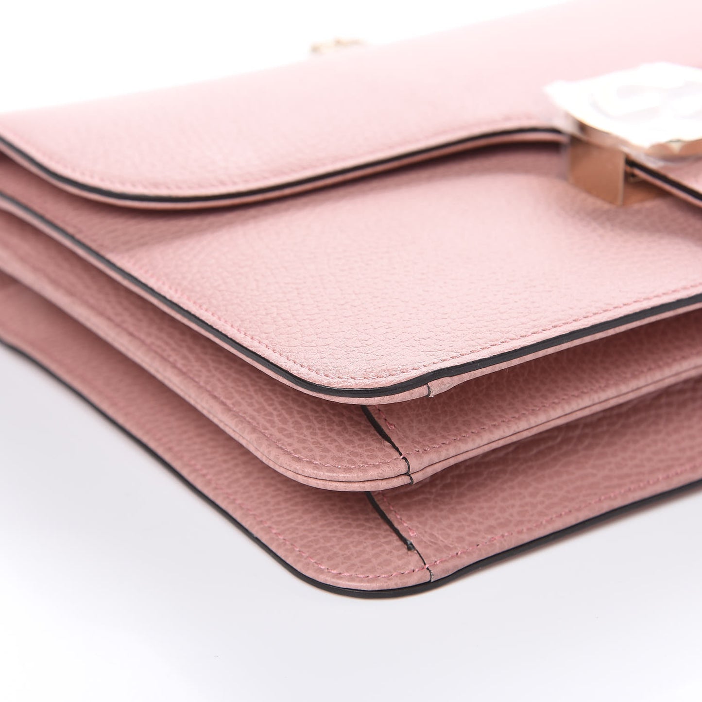 Dollar Calfskin Interlocking G Shoulder Bag Soft Pink