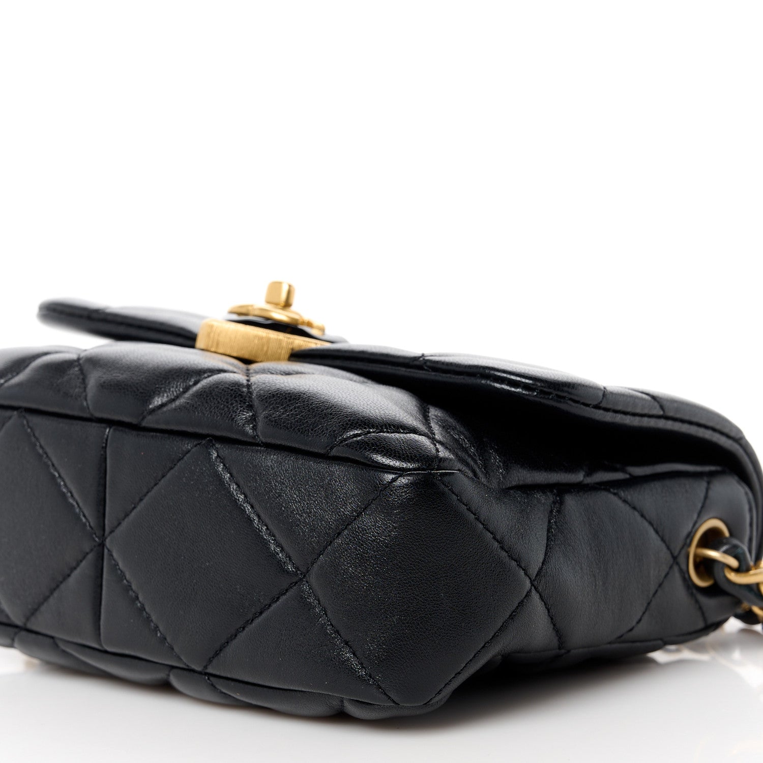 Chanel Lambskin Plexiglass Quilted Coco Love Mini Flap Black 10 of 10
