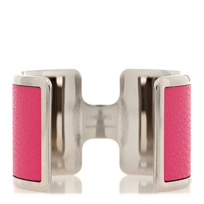 Hermes Chamkila Chevre Olympe Cuff Bracelet Rose Shocking 3 of 4