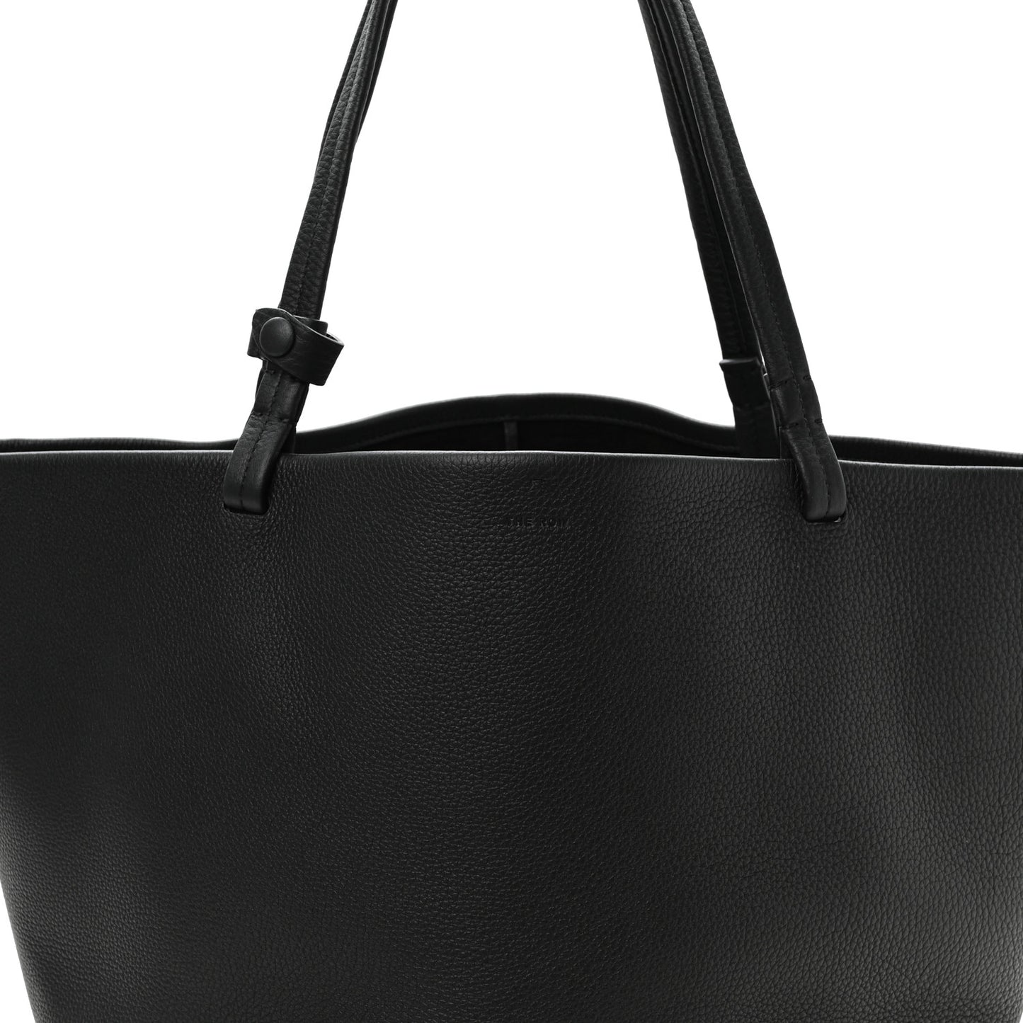 Grained Calfskin Park Tote Three Black