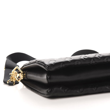 Louis Vuitton Lambskin Embossed Monogram Coussin PM Black 8 of 11