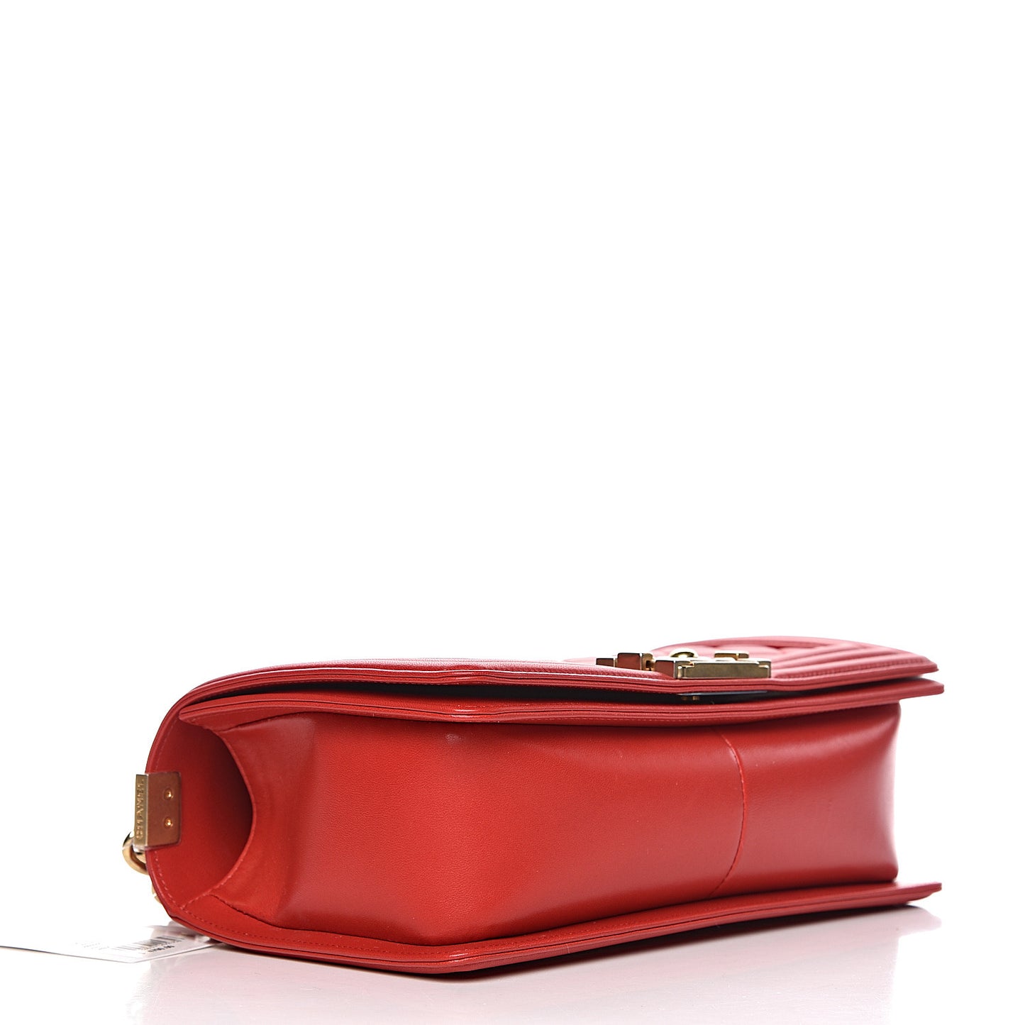 Lambskin Quilted Medium Boy Flap Red