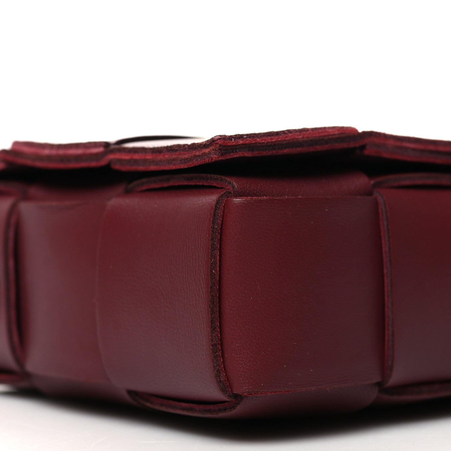 Bottega Veneta Lambskin Maxi Intrecciato Small Cassette Crossbody Bag Barolo 9 of 10