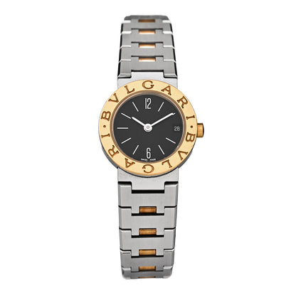 Bulgari Stainless Steel 18K Yellow Gold 23mm Quartz Watch Black 1 of 4