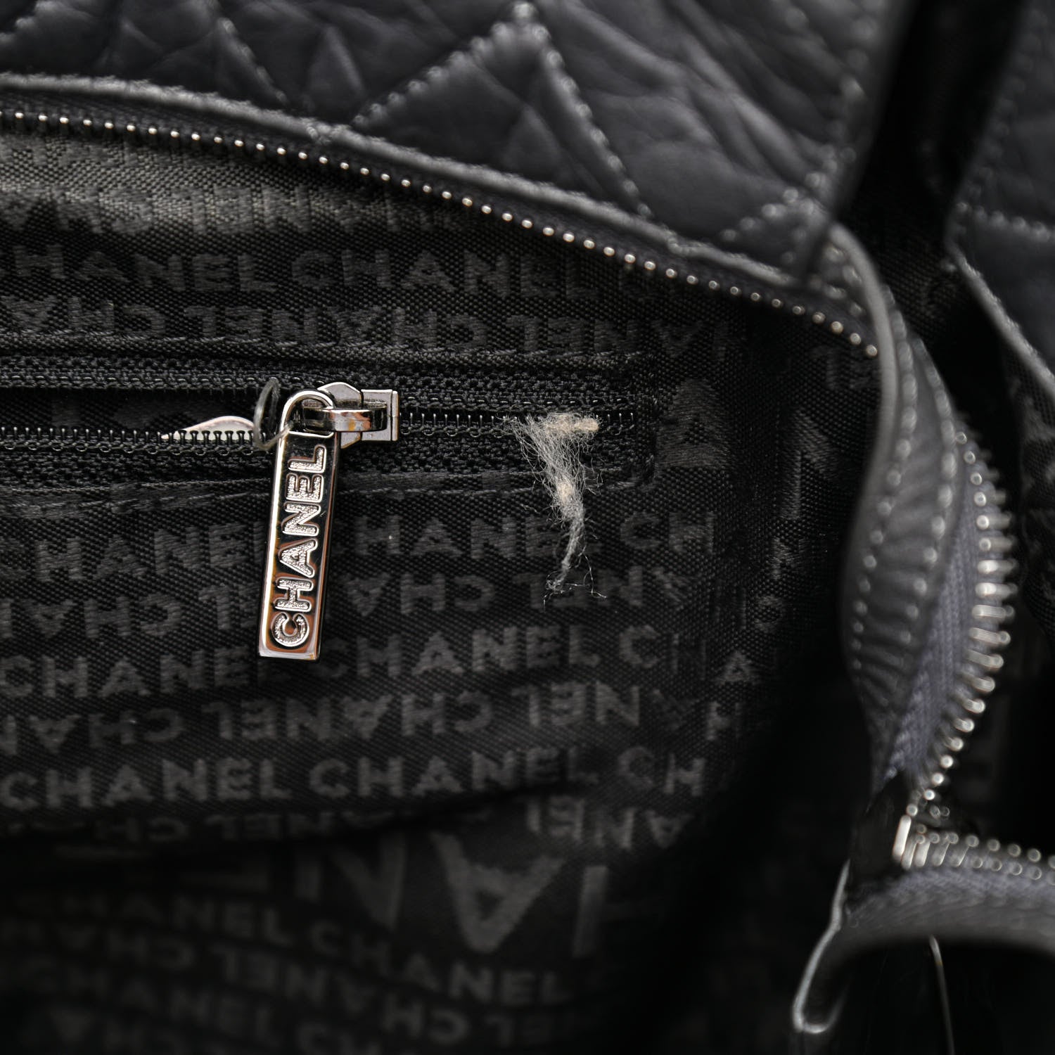 Chanel Distressed Lambskin Vintage Ligne Lady Braid Tote Dark Grey 11 of 11