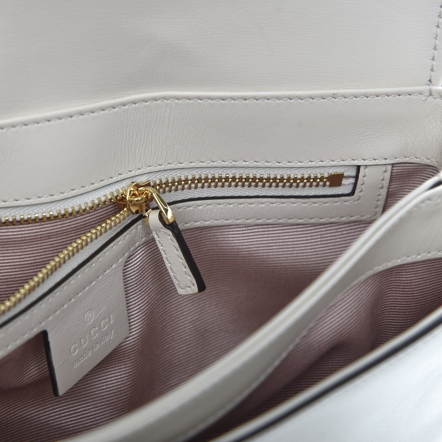 Calfskin Small Arli Flap Shoulder Bag Mystic White
