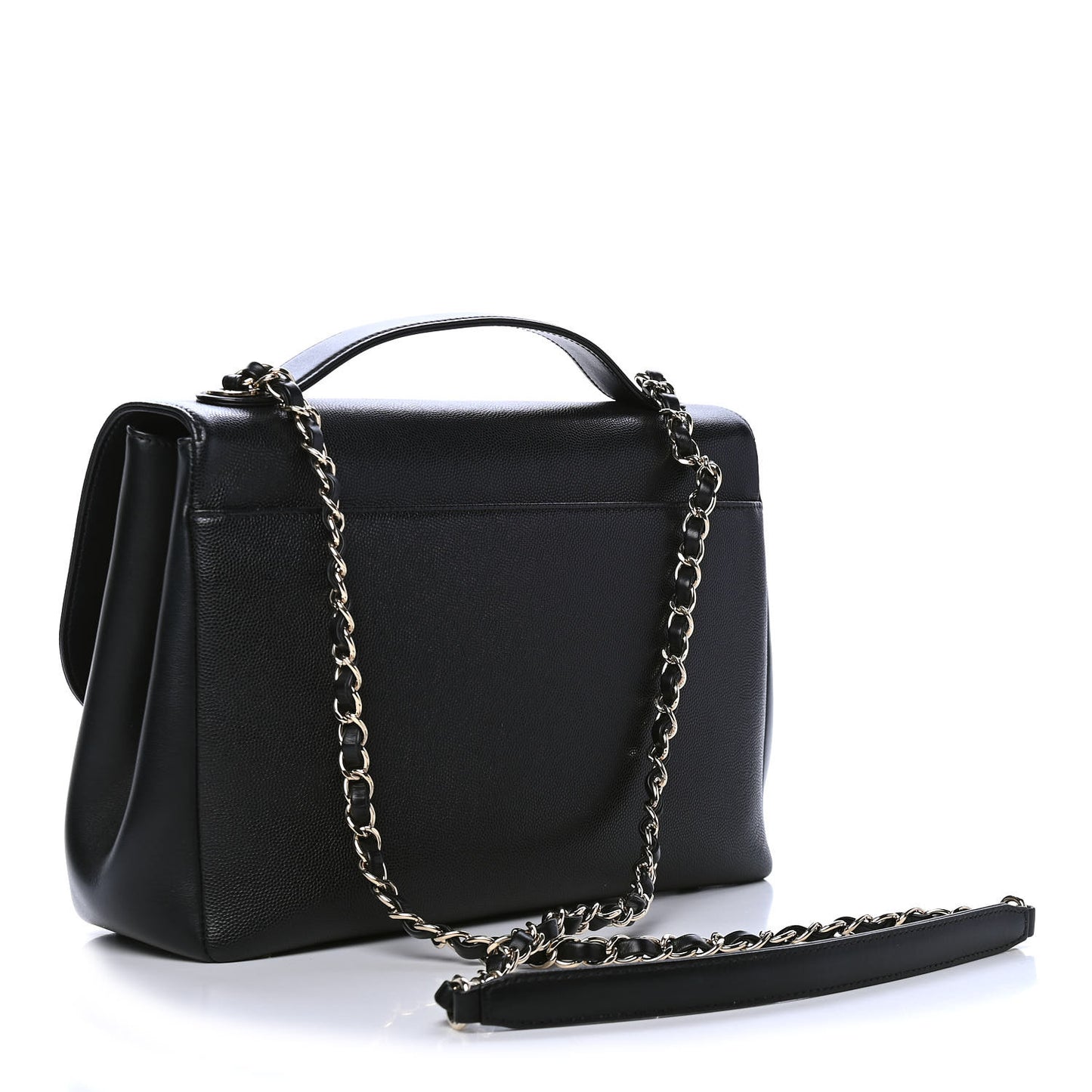 Caviar Quilted Large Business Affinity Flap Black