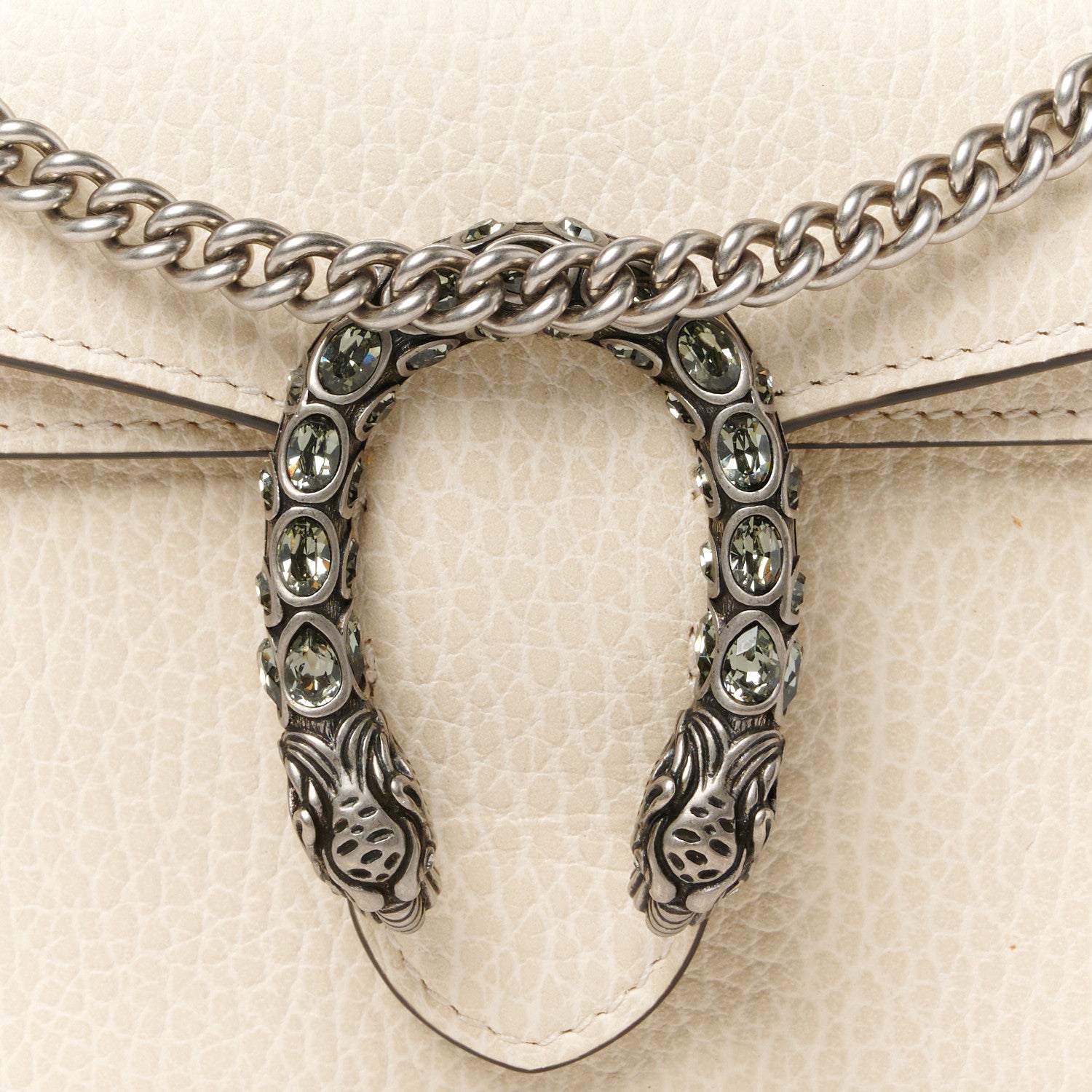 Gucci Dollar Calfskin Crystal Super Mini Dionysus Shoulder Bag Mystic White Black Diamond 7 of 10