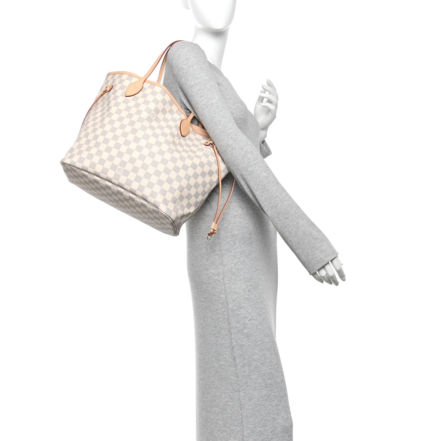 Damier Azur Neo Neverfull MM Rose Ballerine