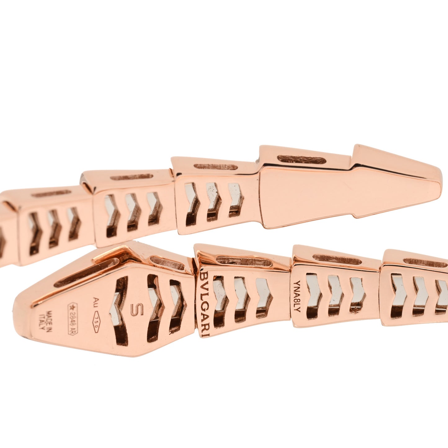 18K Rose Gold Serpenti Viper Bracelet S