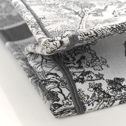 Christian Dior Gradient Canvas Embroidered Large Dioriviera Toile De Jouy Book Tote Grey 7 of 9