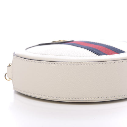 Gucci Textured Calfskin Web Mini Ophidia Round Shoulder Bag Mystic White 8 of 11