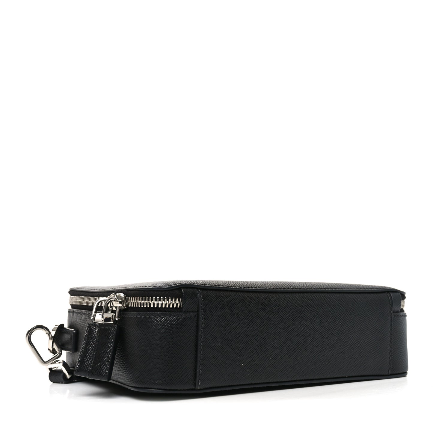 Saffiano Travel Medium Brique Crossbody Bag Black Black