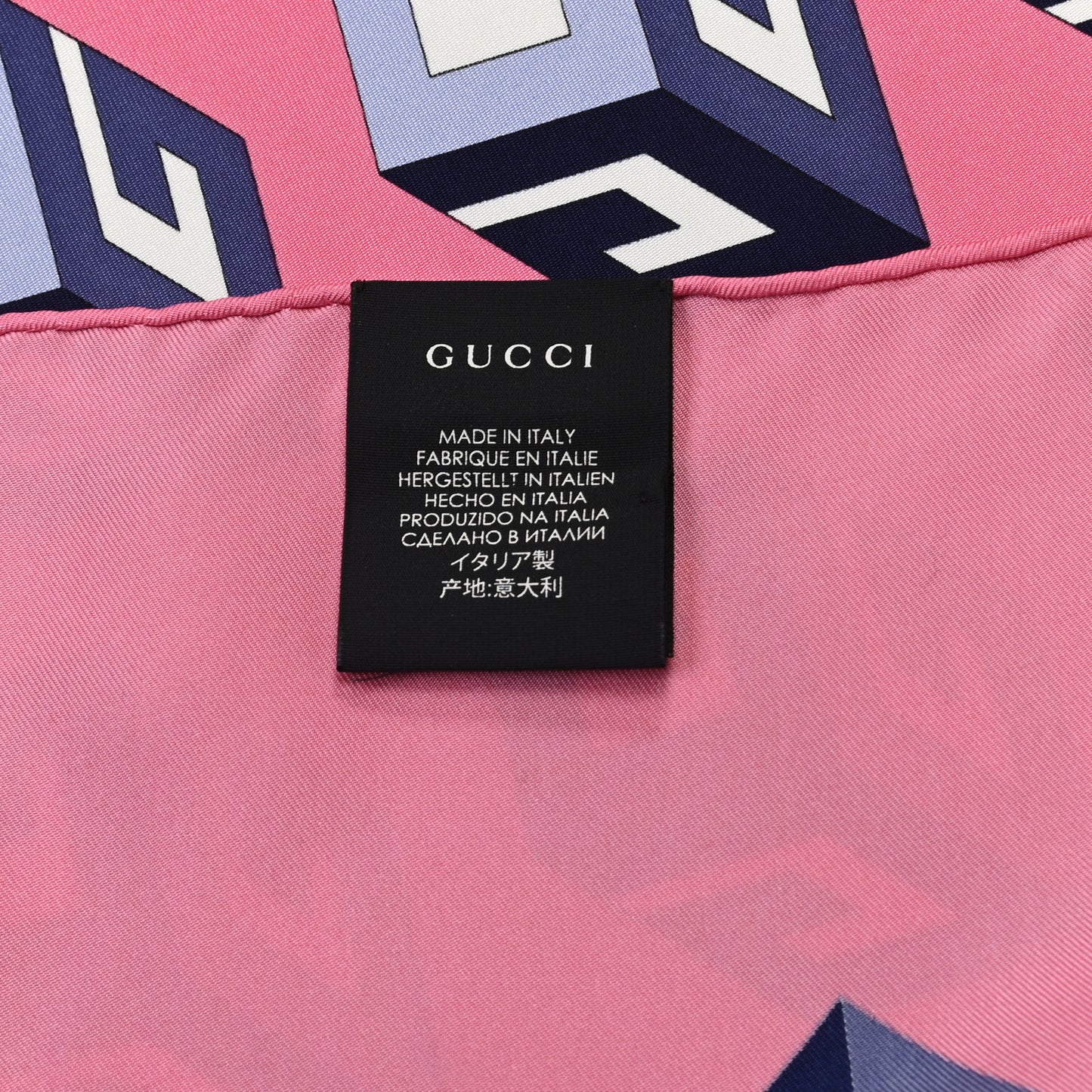 Silk GG Wallpaper Print Scarf Pink