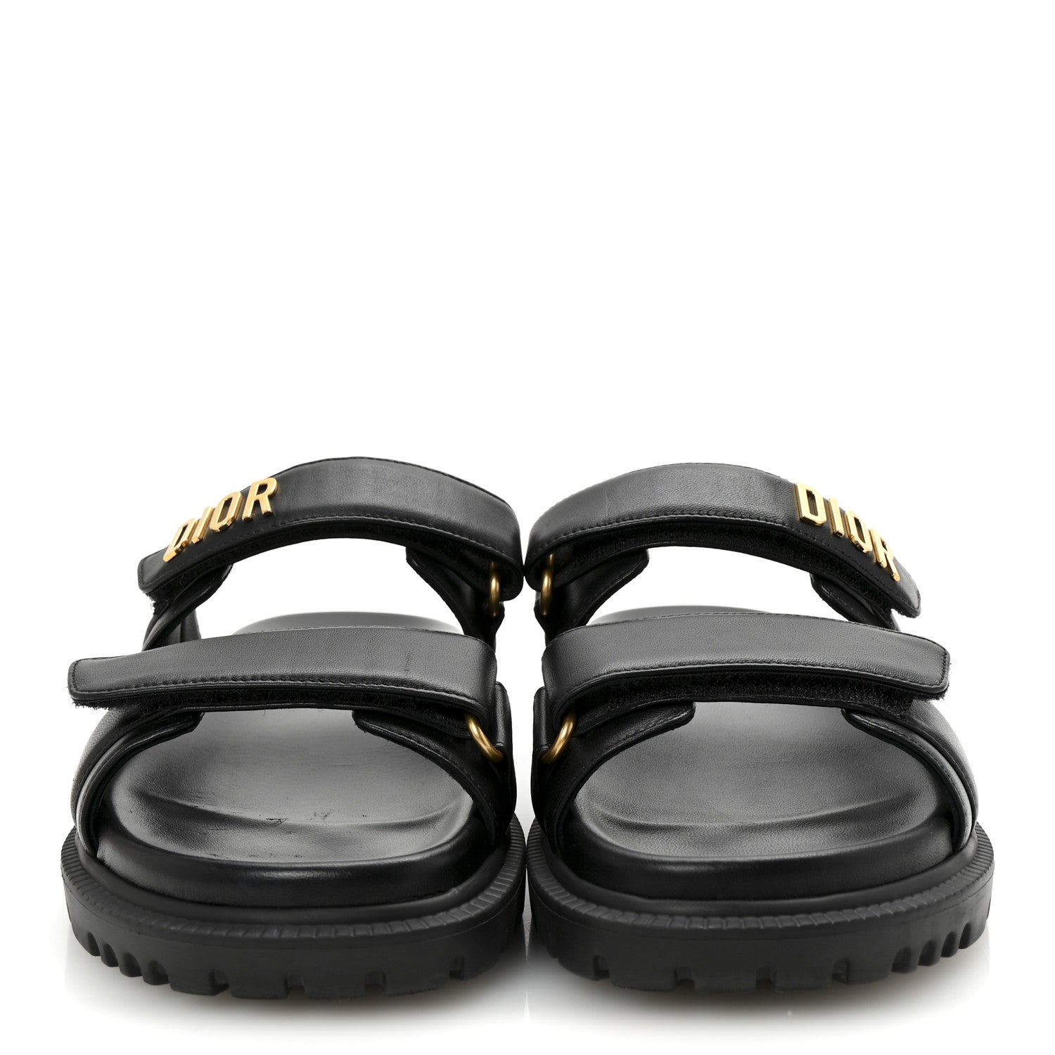Christian Dior Lambskin Dioract 10mm Slide Sandals 36 Black 3 of 9