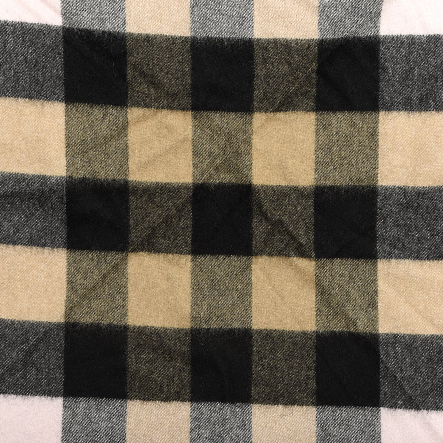 Cashmere Check Bandana Scarf Camel Ash Rose