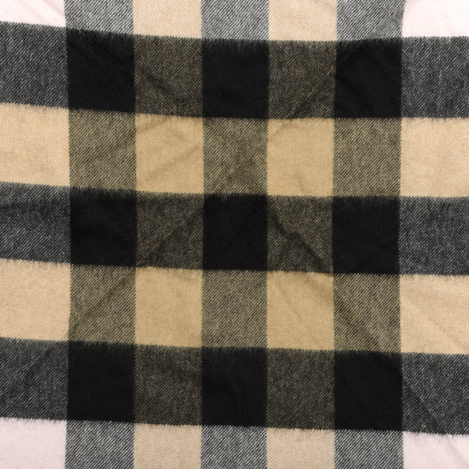 Burberry Cashmere Check Bandana Scarf Camel Ash Rose 2 of 3