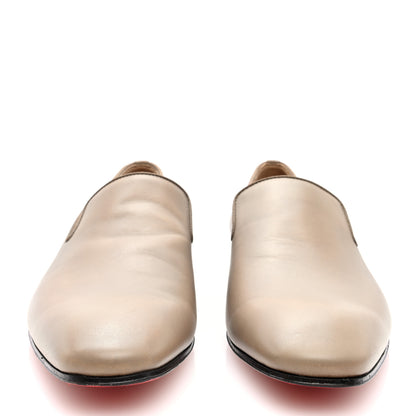 Christian Louboutin Calfskin Mens Dandelion Flat Loafers 42 Roca 4 of 9