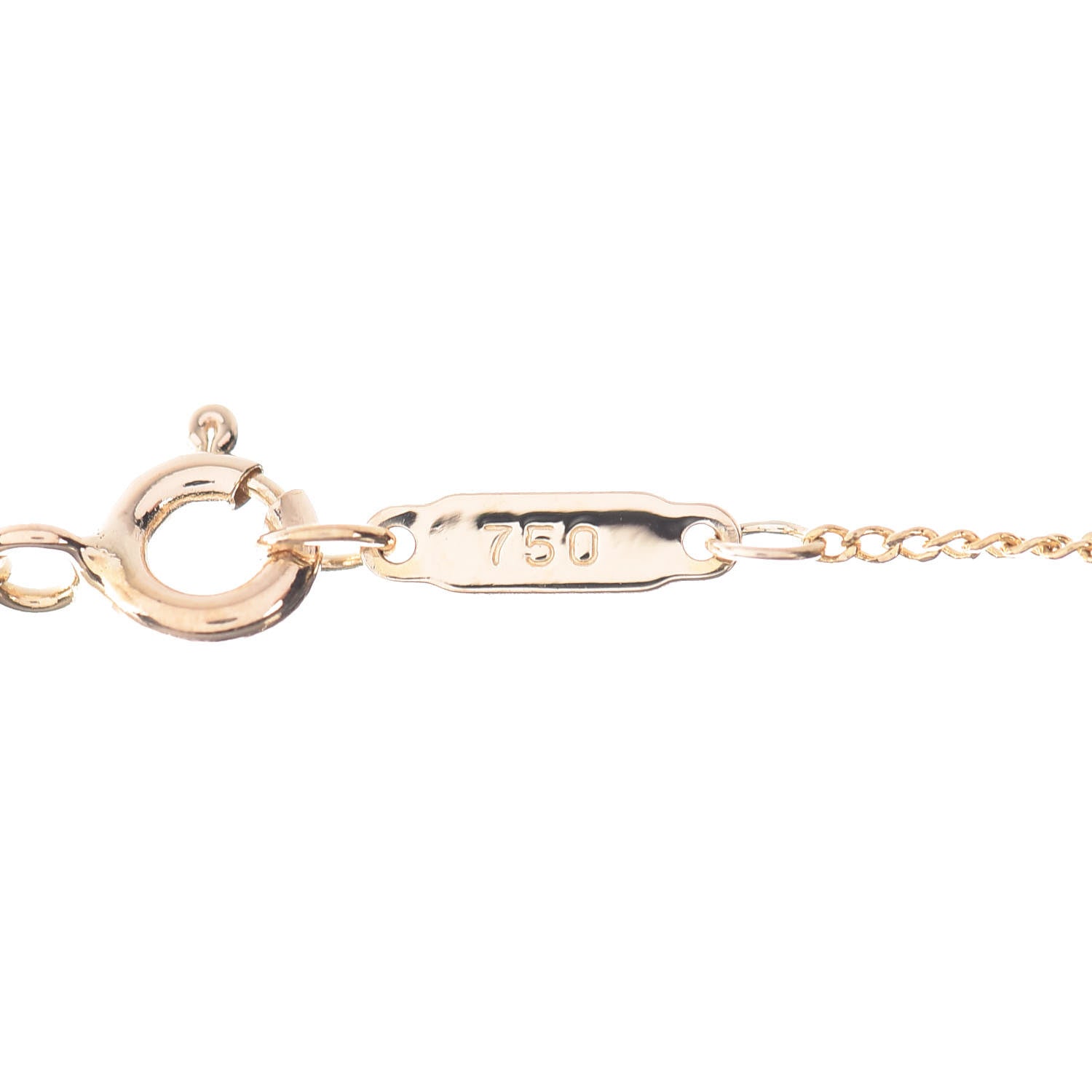 Tiffany 18K Yellow Gold Open Leaf Pendant Necklace 5 of 7