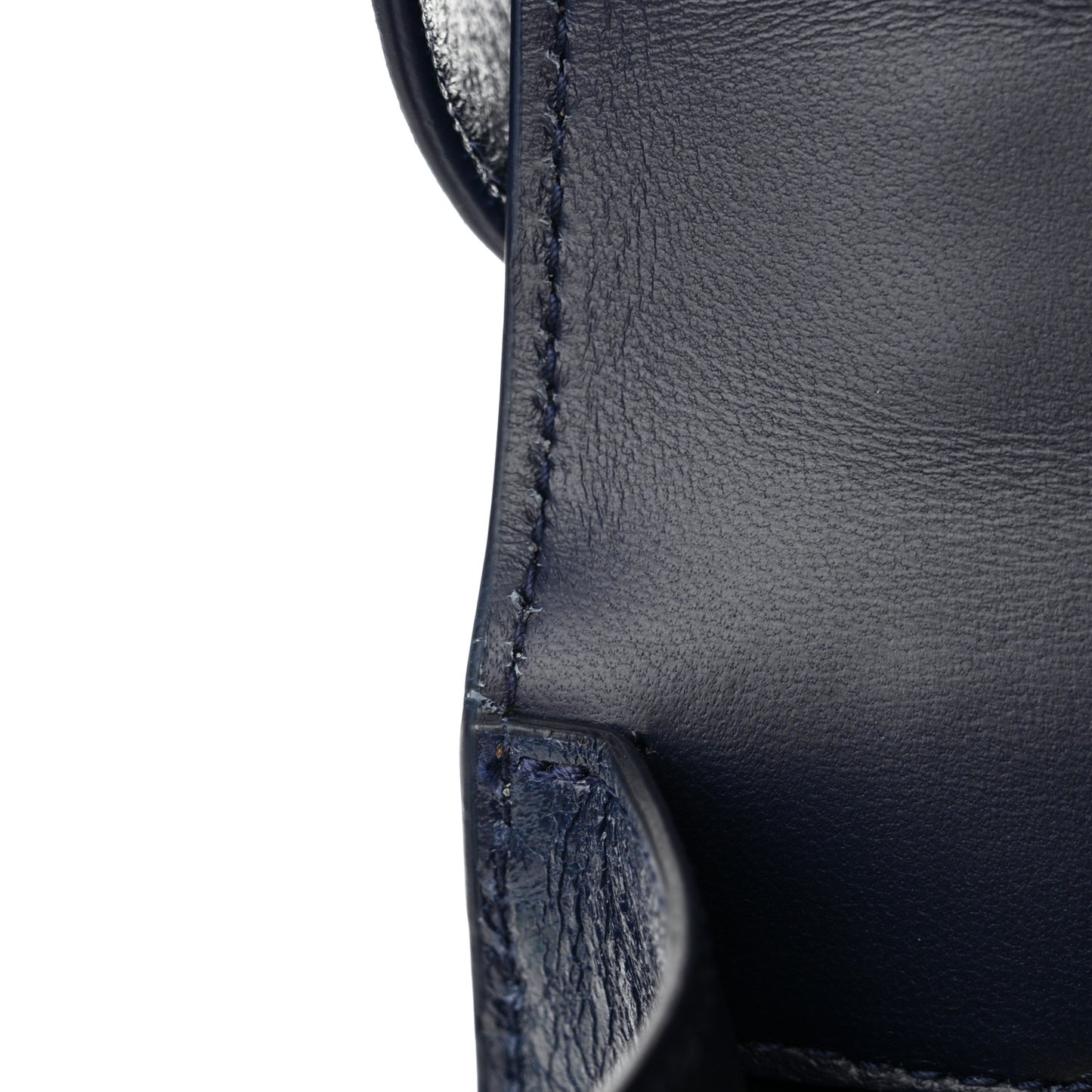 Shiny Crinkled Lambskin 30 Montaigne Flap Bag Indigo