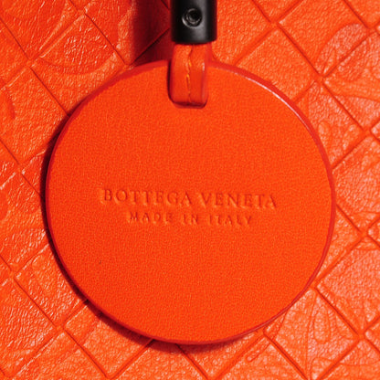 Bottega Veneta Calfskin Intrecciomirage Intarsio Large Tote Tangerine 7 of 7