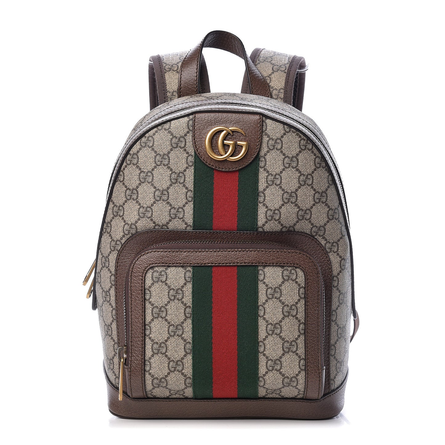 GG Supreme Monogram Calfskin Web Small Ophidia Day Backpack Beige Ebony New Acero