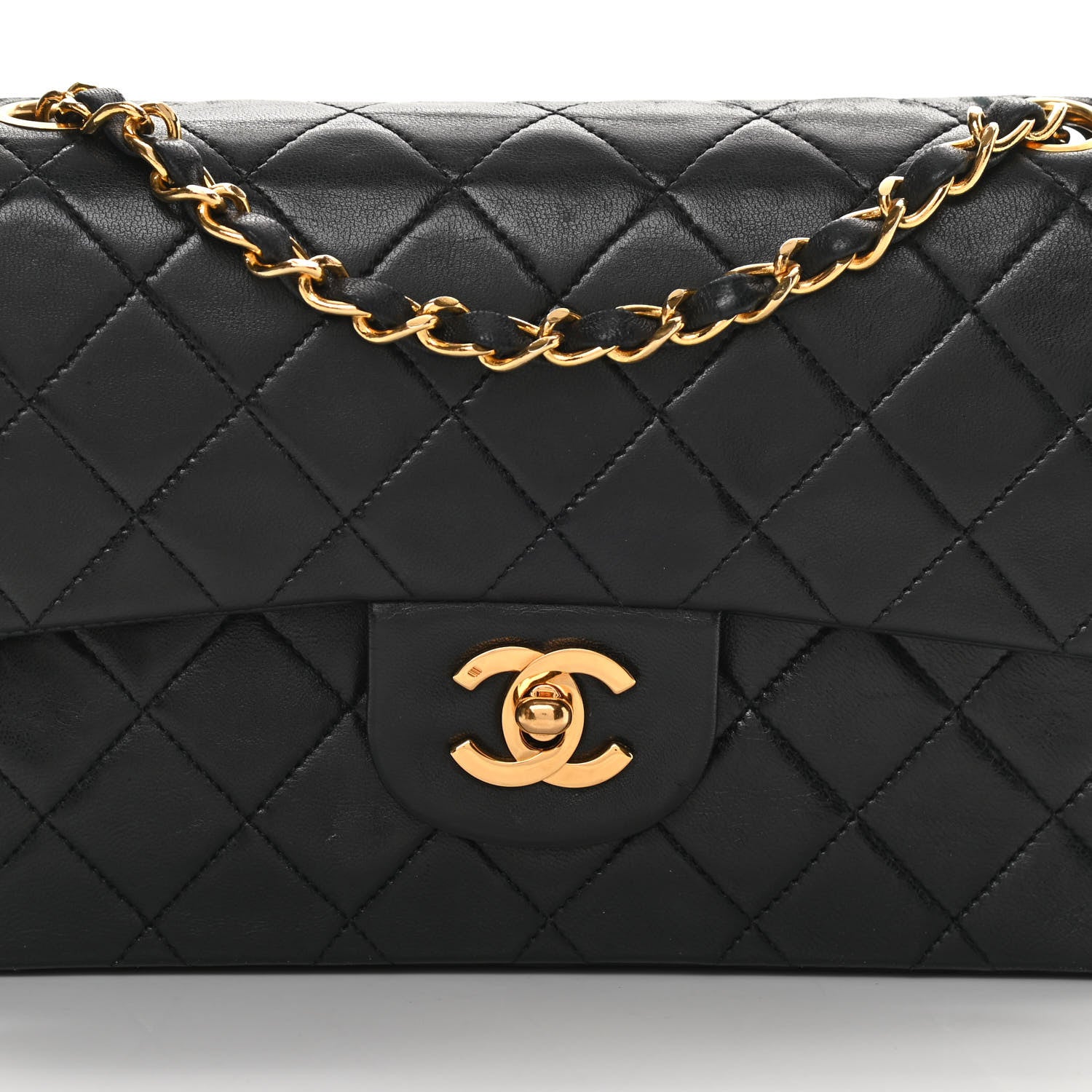Chanel Lambskin Quilted Small Double Flap Black 8 of 17