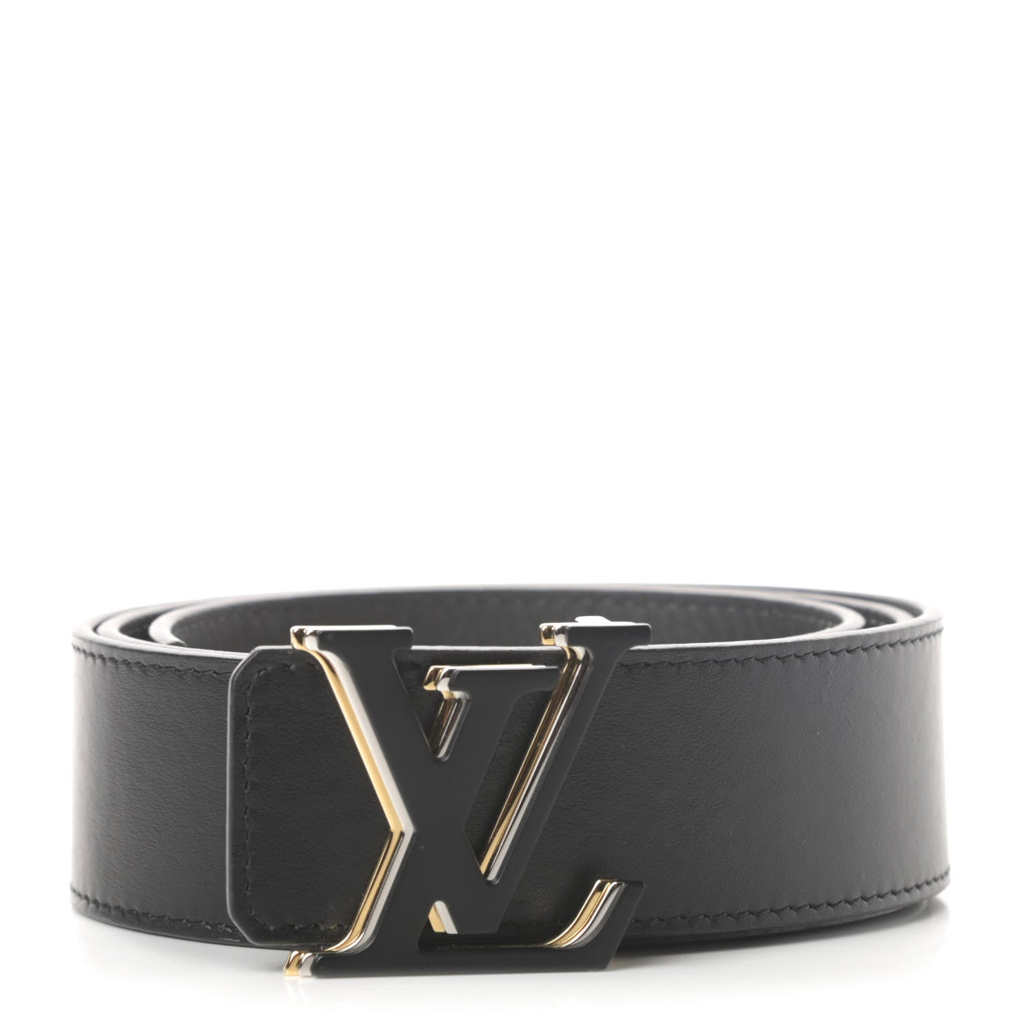Louis Vuitton Calfskin 45mm LV Capucine Initiales Belt 90 36 Black 1 of 6