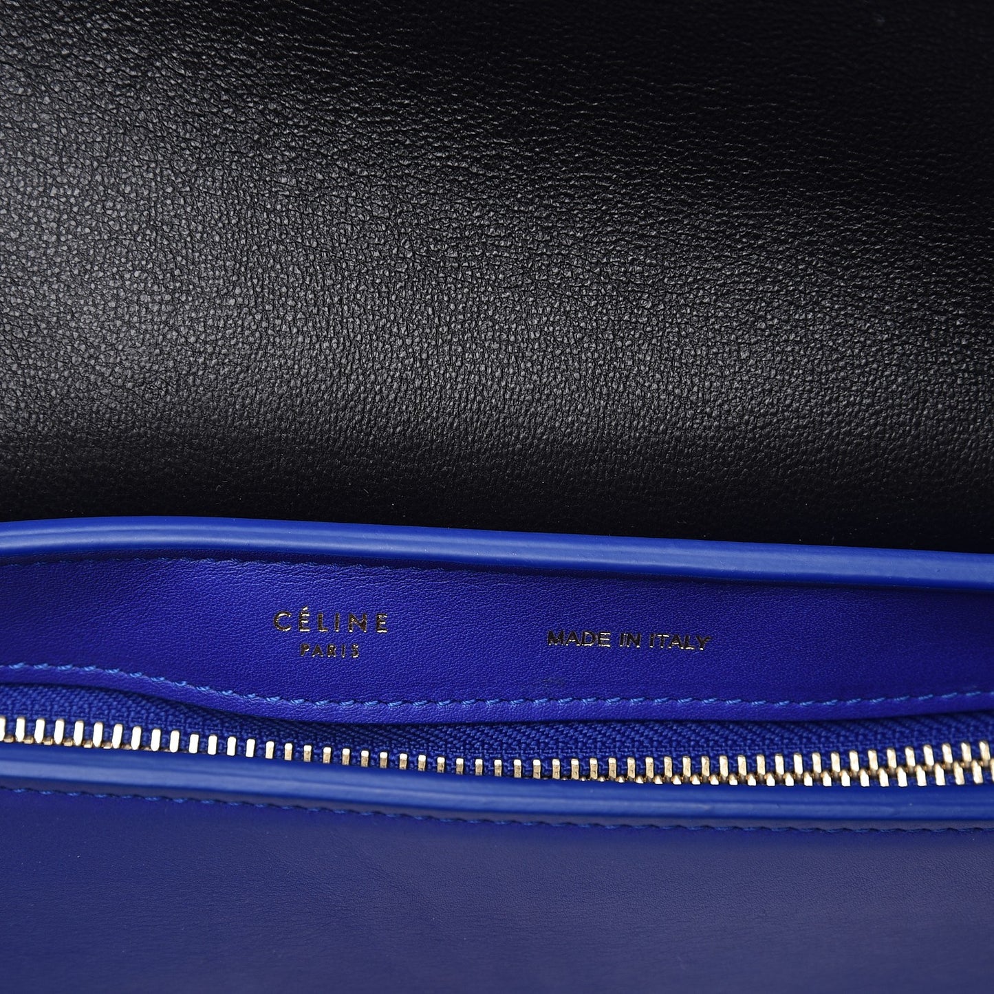 Smooth Calfskin Small Tri-Color Trapeze Black